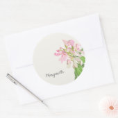 Pink Orchid Floral Design – Elegant Botanical Art ラウンドシール (封筒)