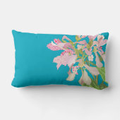 Pink Orchid Floral Design – Elegant Botanical Art ランバークッション (裏面)