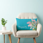 Pink Orchid Floral Design – Elegant Botanical Art ランバークッション (椅子)