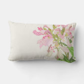 Pink Orchid Floral Design – Elegant Botanical Art ランバークッション (裏面)