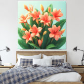 Pink Orchid Flower Arrangement キャンバスプリント (インサイチュ (寝室))