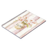 Pink Orchid Flowers ノートブック (左側)