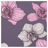 Pink orchid flowers ファブリック (クローズアップ)