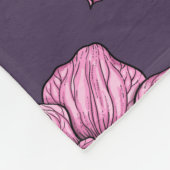 Pink orchid flowers フリースブランケット (角)