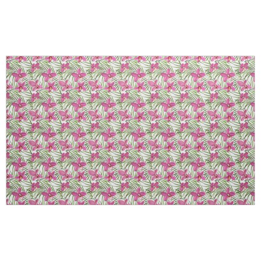 Pink orchid pattern ファブリック (ヤード)