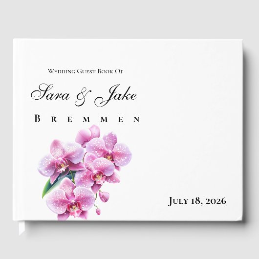 Pink Orchid Wedding ゲストブック (正面)