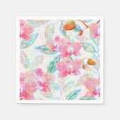 Pink orchids. スタンダードカクテルナプキン (正面)