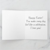 Pink Orchids “Happy Easter”  カード (内部)