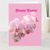Pink Orchids “Happy Easter”  カード (正面)