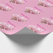 Pink Orchids “Happy Easter”  ラッピングペーパー (角)