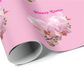 Pink Orchids “Happy Easter”  ラッピングペーパー (ロールコーナー)