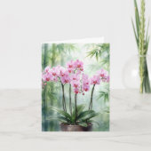 Pink Orchids With Bamboo Trees シーズンカード (正面)