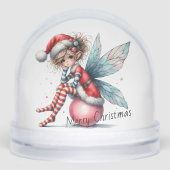 Pink Ornament Fairy Snow Globe (正面)