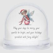 Pink Ornament Fairy Snow Globe (裏面)
