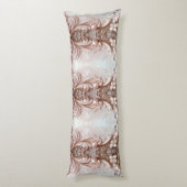 Pink Ornate Pearl and Floral Body Pillow ボディピロー (裏面 (縦))