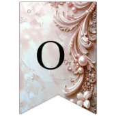Pink Ornate Pearl and Floral Bunting Flag バンティングフラッグ (第2の旗)