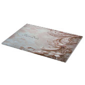 Pink Ornate Pearl and Floral Cutting Board カッティングボード (角)