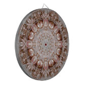 Pink Ornate Pearl and Floral Dartboard ダーツボード (正面左)
