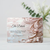 Pink Ornate Pearl and Floral Detail エンクロージャーカード (スタンド正面)