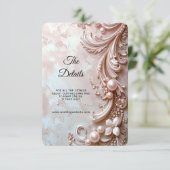 Pink Ornate Pearl and Floral Detail Enclosure エンクロージャーカード (スタンド正面)