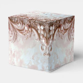 Pink Ornate Pearl and Floral Favor Box フェイバーボックス (裏面サイド)