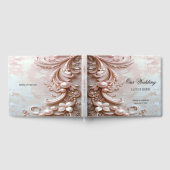 Pink Ornate Pearl and Floral Guest Book ゲストブック (全面)