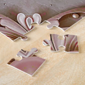 Pink Ornate Pearl and Floral Jigsaw Puzzle ジグソーパズル (側面)