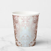 Pink Ornate Pearl and Floral Paper Cups 紙コップ (右)