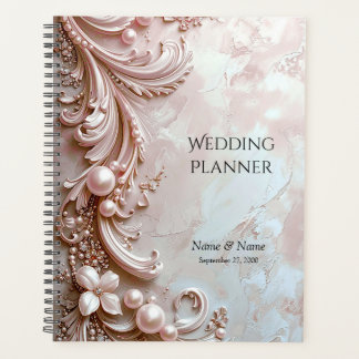 Pink Ornate Pearl and Floral Planner プランナー手帳