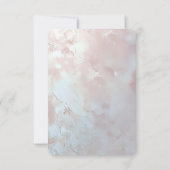 Pink Ornate Pearl and Floral RSVP Card (裏面)