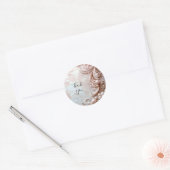 Pink Ornate Pearl and Floral Sticker ラウンドシール (封筒)