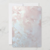 Pink Ornate Pearl and Floral Wedding Invitation 招待状 (裏面)