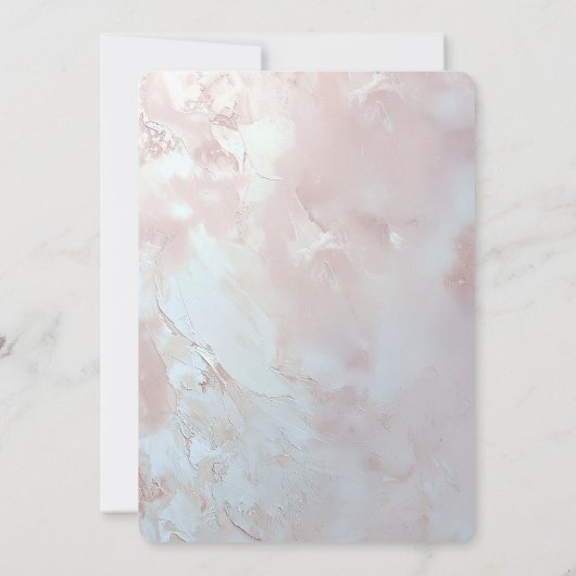 Pink Ornate Pearl and Floral Wedding Invitation 招待状 (裏面)