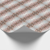 Pink Ornate Pearl and Floral Wrapping Paper ラッピングペーパー (角)