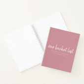 Pink Our Bucketのリストカップル ノートブック (内部)