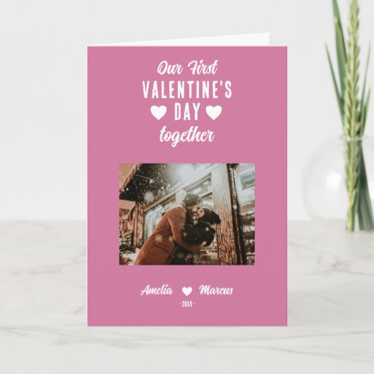 Pink Our First Valentine's Day Together写真 シーズンカード (正面)