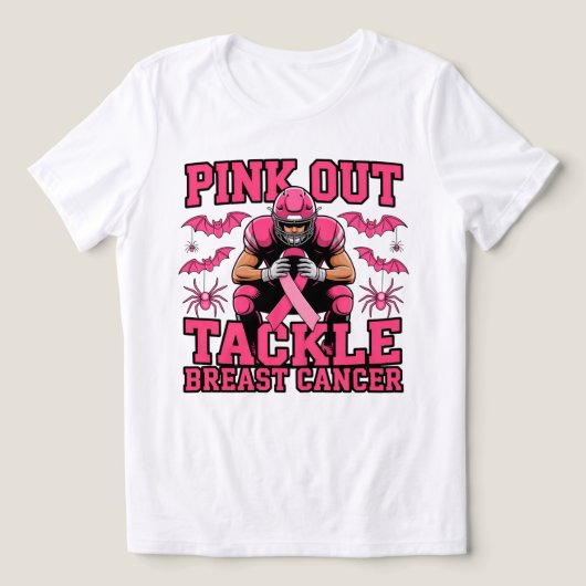 Pink Out Football Awareness Design トライブレンドＴシャツ (デザイン正面)