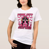 Pink Out Football Awareness Design トライブレンドＴシャツ (正面)