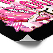 Pink Out Tackle Breast Cancer Awareness Ribbon Foo ポスター (角)