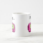 Pink Pager Personalized Name Funny Gift Mug コーヒーマグカップ (中央)