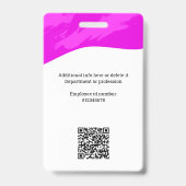 Pink Paint |  Doctor, Nurse, Health Aide Photo ID バッジ (裏面)