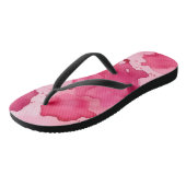 Pink Paint Splash Flip Flops ビーチサンダル (アングル)