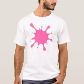 Pink Paint Splatter T-Shirt | Artistic Abstract  Tシャツ (正面)