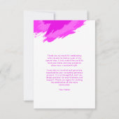 Pink Paint |  Thank You Modern Photo Cards 招待状 (裏面)