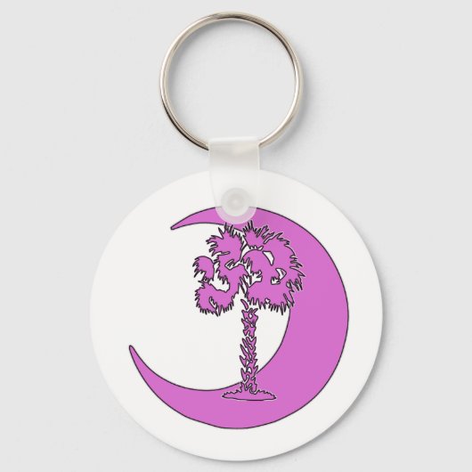 Pink Palmetto & Crescent Carolina Key Chain キーホルダー (正面)