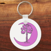 Pink Palmetto & Crescent Carolina Key Chain キーホルダー (正面)