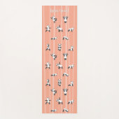 Pink Panda Yoga Mat Custom Name Same on Both Sides ヨガマット (正面)