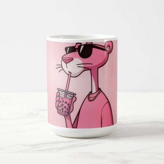 Pink Panther Aesthetic Coffee Mug – Bold & Cute De コーヒーマグカップ (中央)