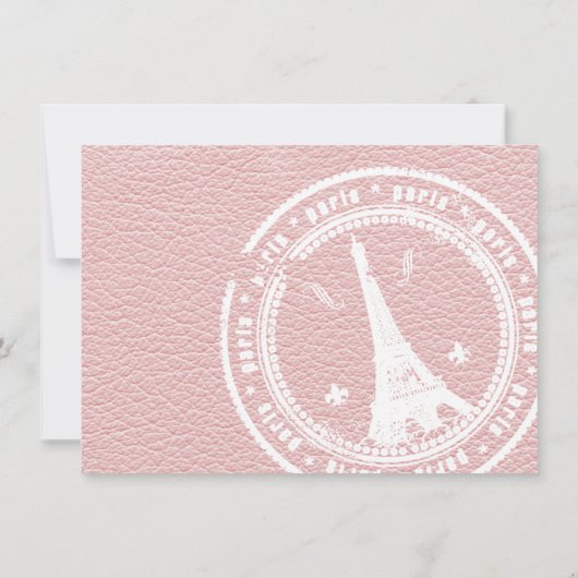 Pink Parisの結婚写真ありがとう サンキューカード (裏面)