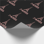 Pink Paris Eiffel Tower Wrapping Paper  ラッピングペーパー (角)